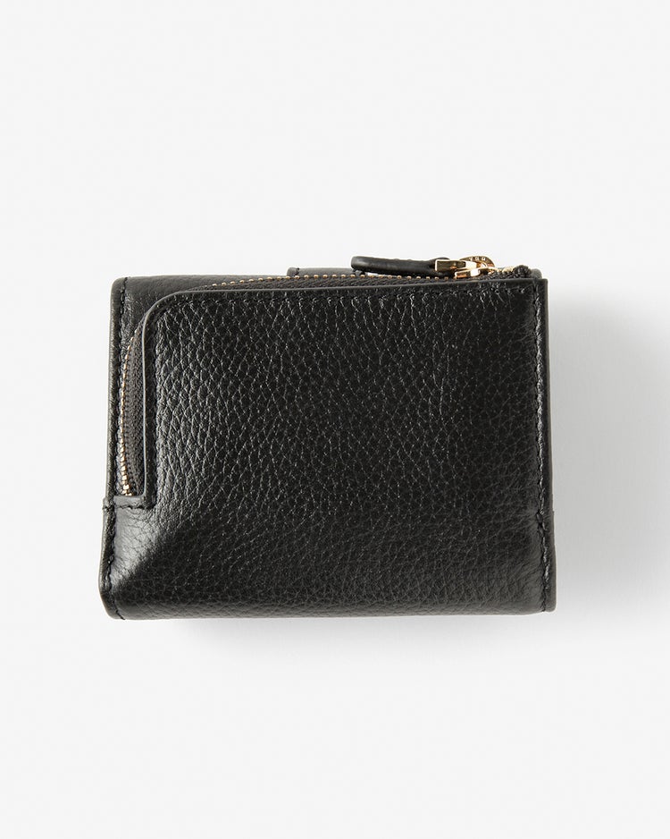 本革・三つ折りコンパクトウォレット 詳細画像 ブラック 2