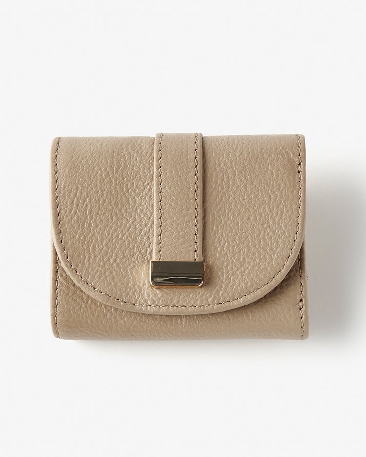 本革・三つ折りコンパクトウォレット 詳細画像 トープ 1