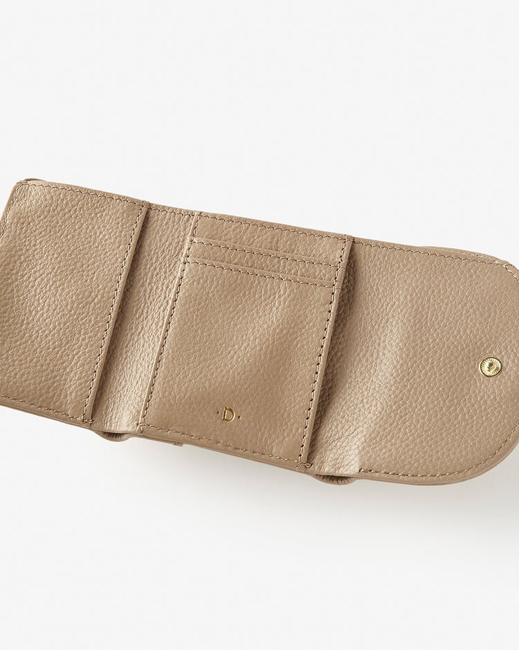 本革・三つ折りコンパクトウォレット 詳細画像 トープ 3