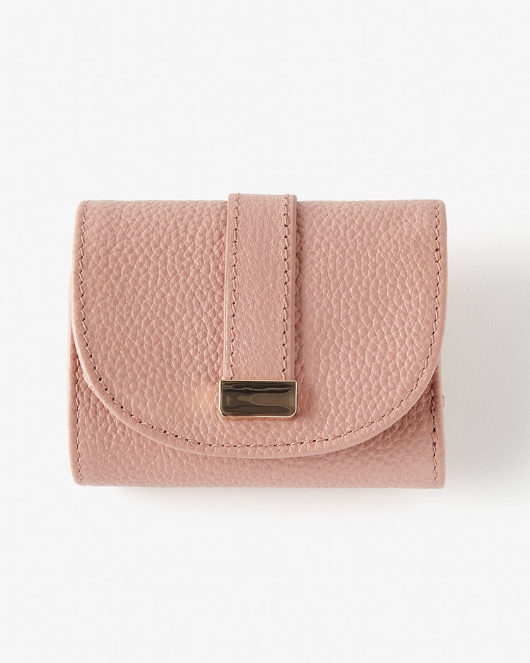 本革・三つ折りコンパクトウォレット 詳細画像 ライトピンク 1