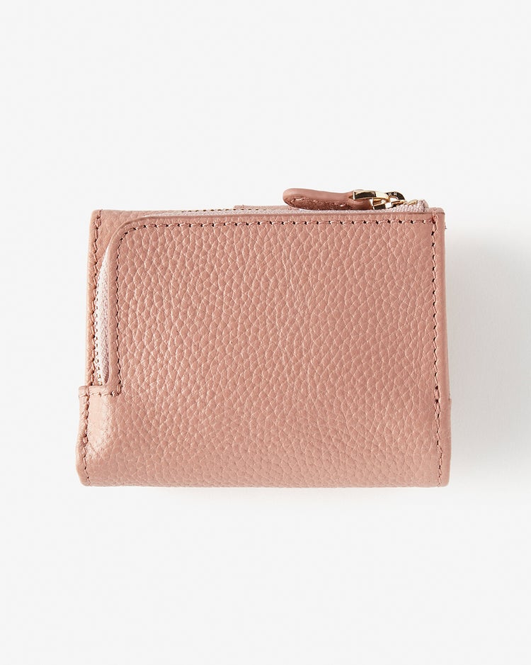 本革・三つ折りコンパクトウォレット 詳細画像 ライトピンク 2