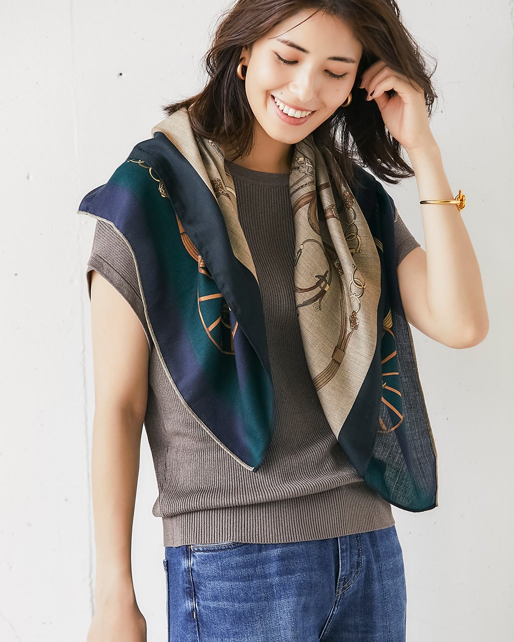 ダブルフェイス・スカーフ/40代50代からのレディースファッション通販