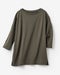 高密度シルコットン・7分袖Tシャツ／63cm丈 詳細画像