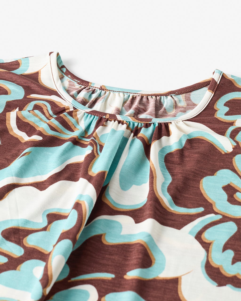 UVスラブ・ギャザーワンピース柄／長め丈115㎝/DoCLASSE