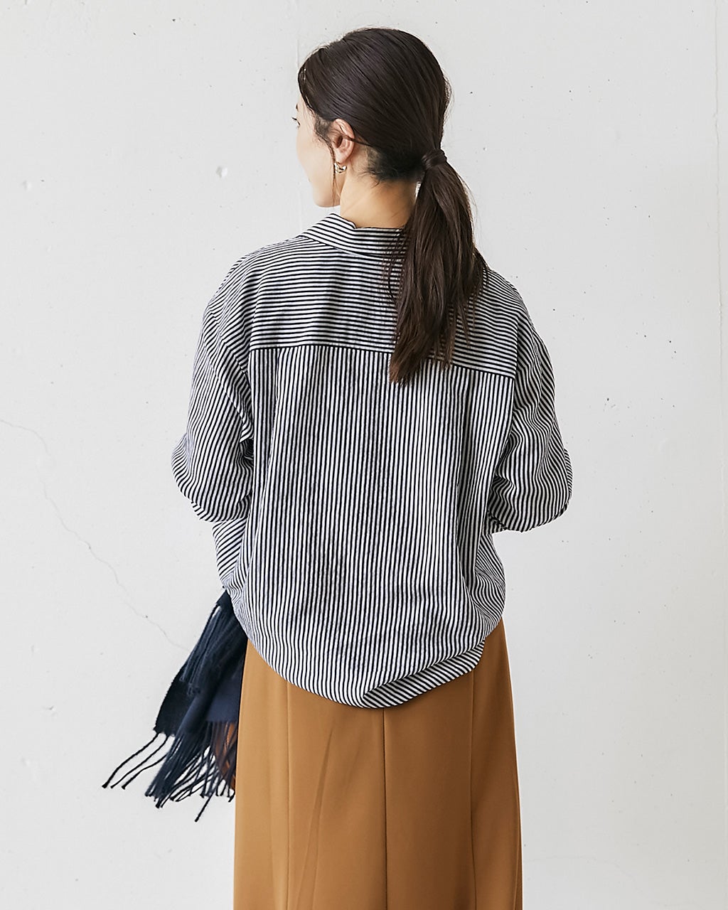 ex-ページ ダブルポケット・ワイドカフスシャツ/40代50代からのレディース