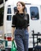強撚ドライニット・袖シアープルオーバー 詳細画像