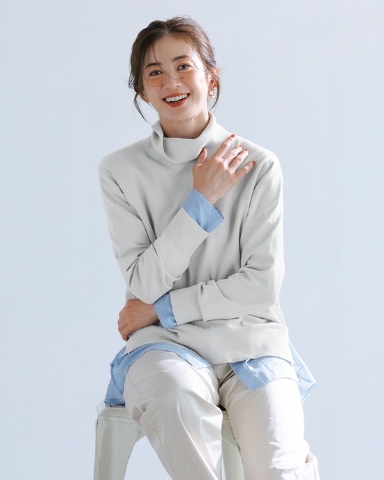 ハイゲージニット・バックスリットタートル