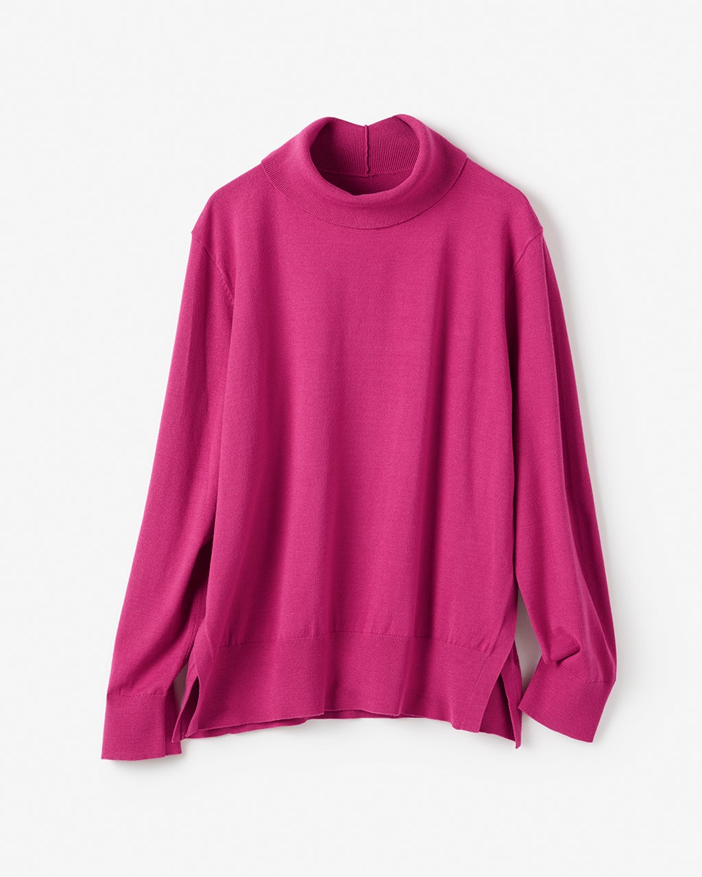 ハイゲージニット・バックスリットタートル/40代50代からのレディース