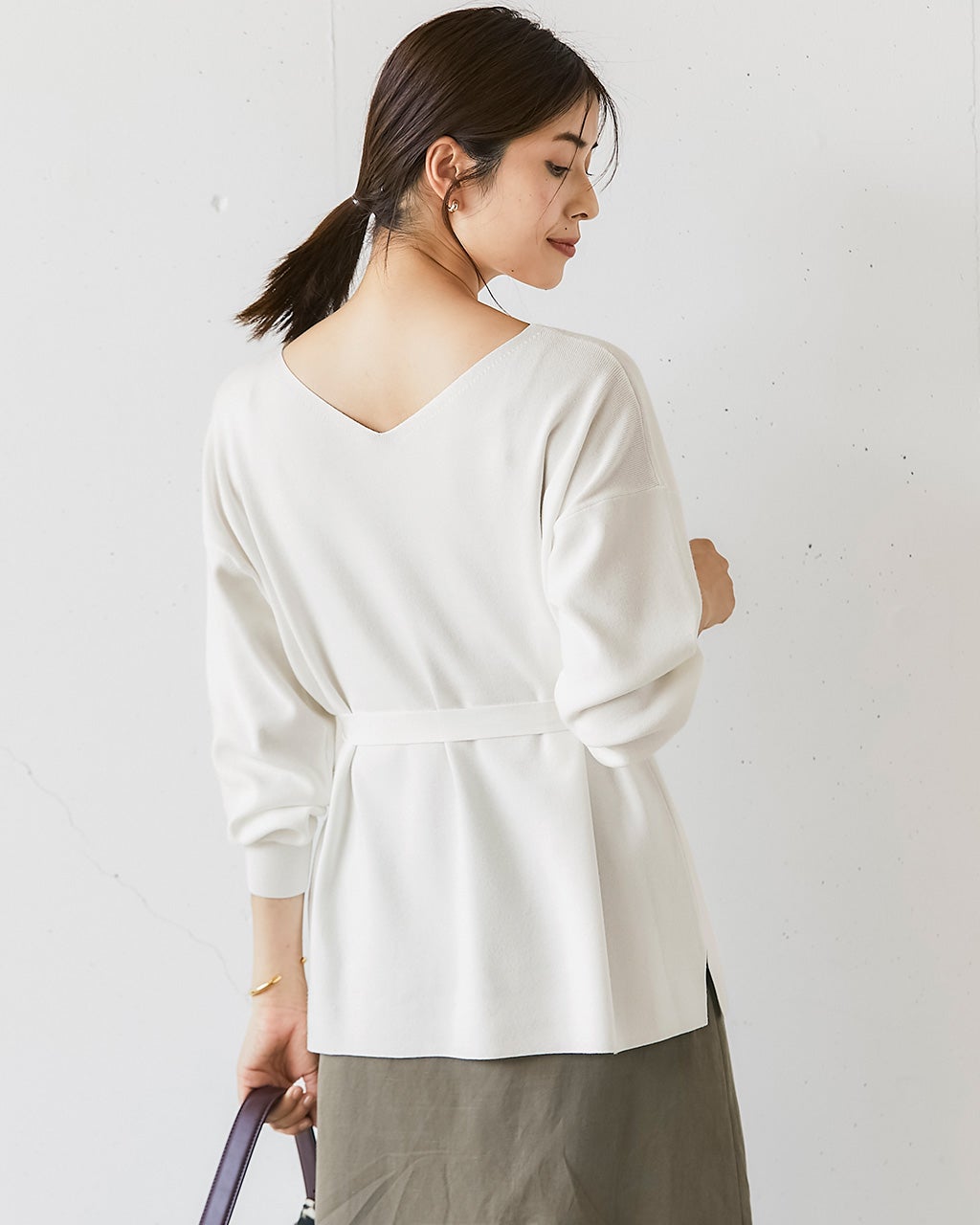 総針ニット・前後2WAYプルオーバー/40代50代からのレディース