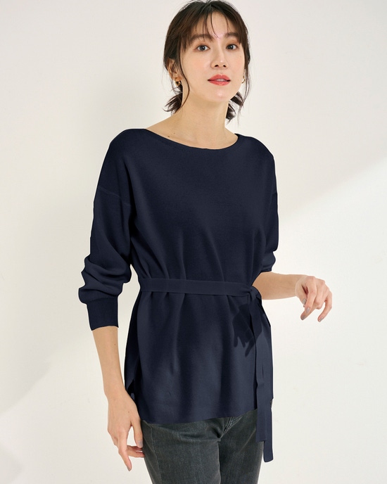 総針ニット・前後2WAYプルオーバー