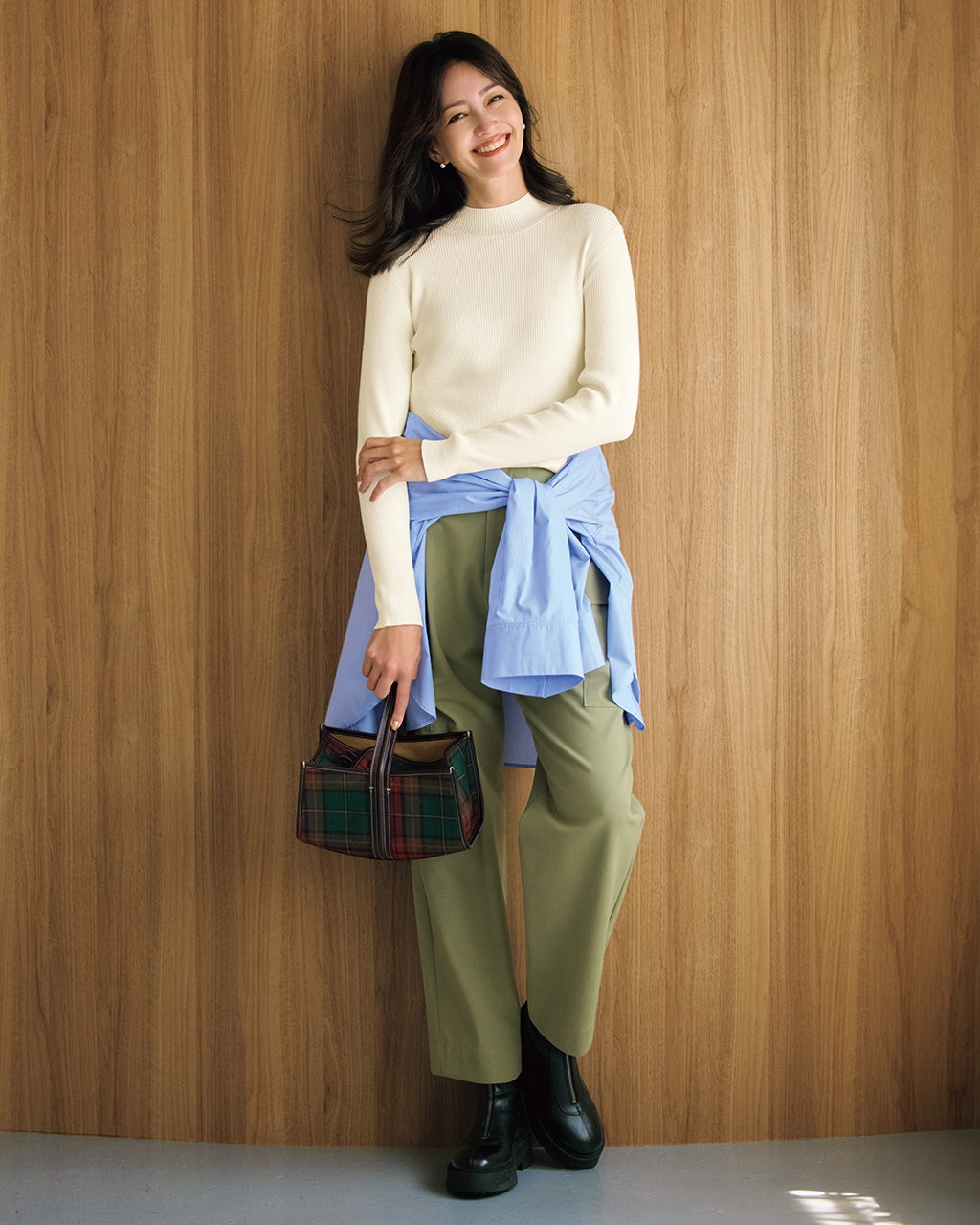 ハイネック＆ベスト・レイヤードセット/40代50代からの