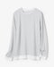 コットンガーゼ・配色クルーネック/長袖 詳細画像