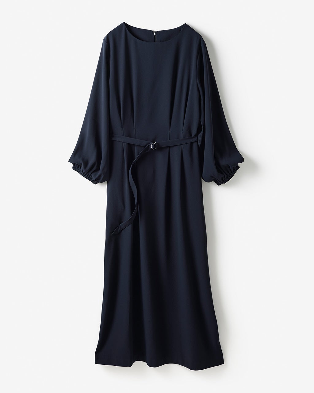 【未使用タグ付】ebure ダブルジョーゼット ベルトマークワンピース 未使用タグ付】ebure ダブルジョーゼット ベルトマークワンピース