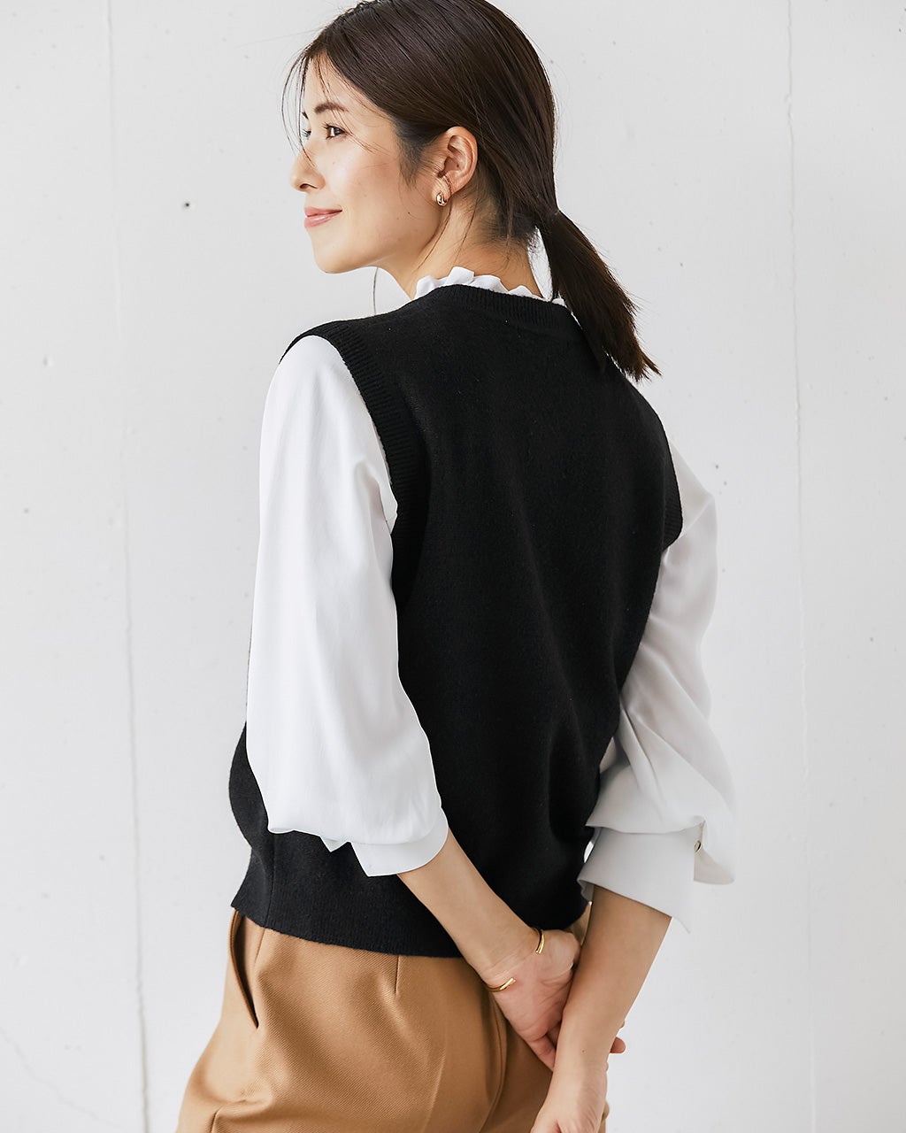 Mouth_yページ 2回目 40個7/16~7/31まで ミラノリブ・ドットニットベスト/40代50代からのレディース