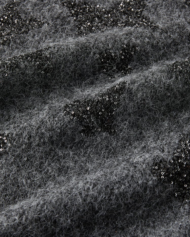 スパンコールジャカード・ニットプルオーバー 詳細画像 グレー 6