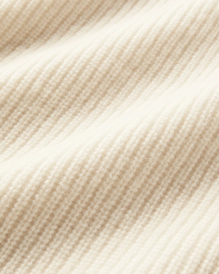 ラムズウールニット・フードベスト 詳細画像 オフホワイト 3