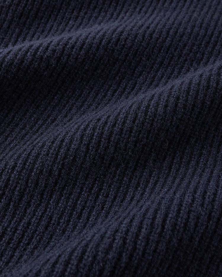 ラムズウールニット・フードベスト 詳細画像 ネイビー 3