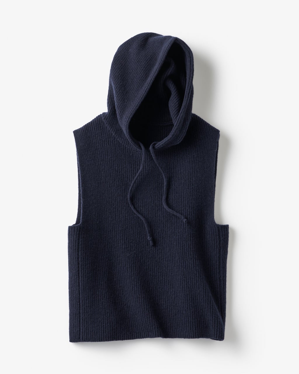 ラムズウールニット・フードベスト/DoCLASSE