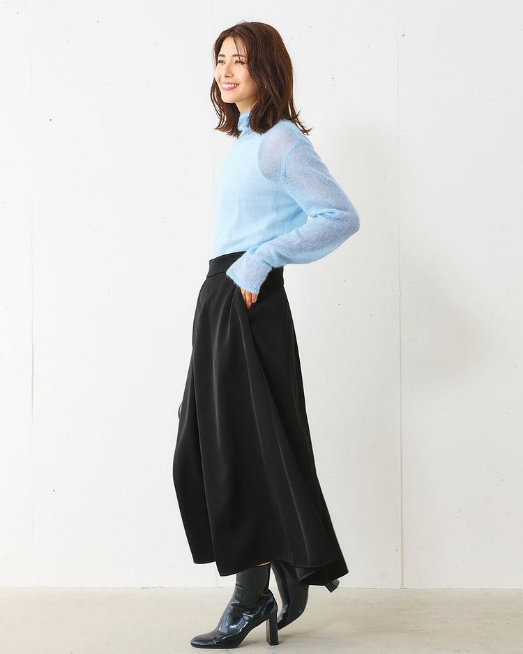 スーパーキッドモヘア・シアーハイネックニット 詳細画像 ライトブルー 3