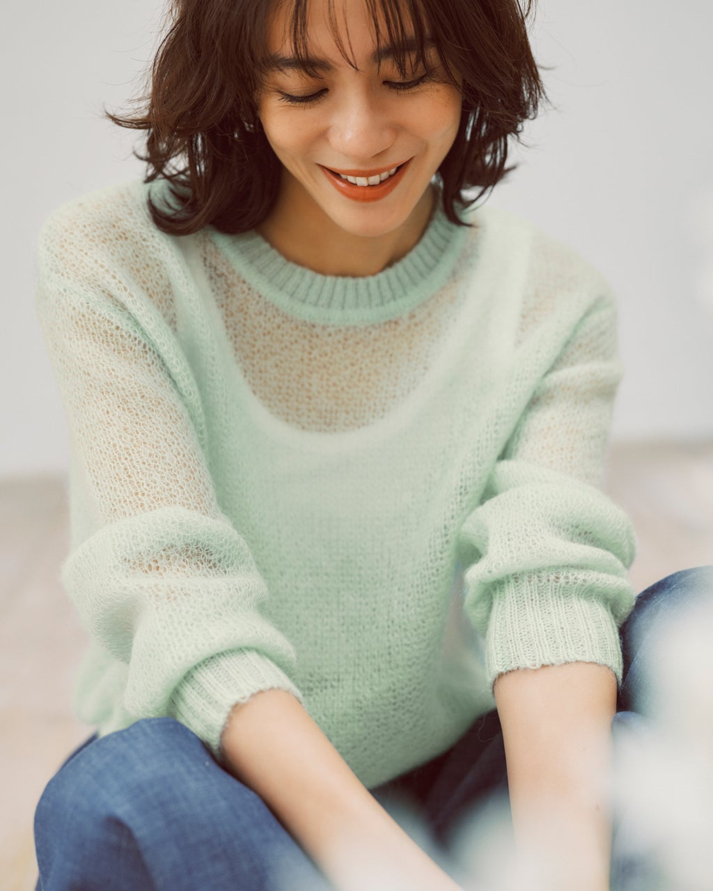 スーパーキッドモヘア・シアーニット/40代50代からのレディース