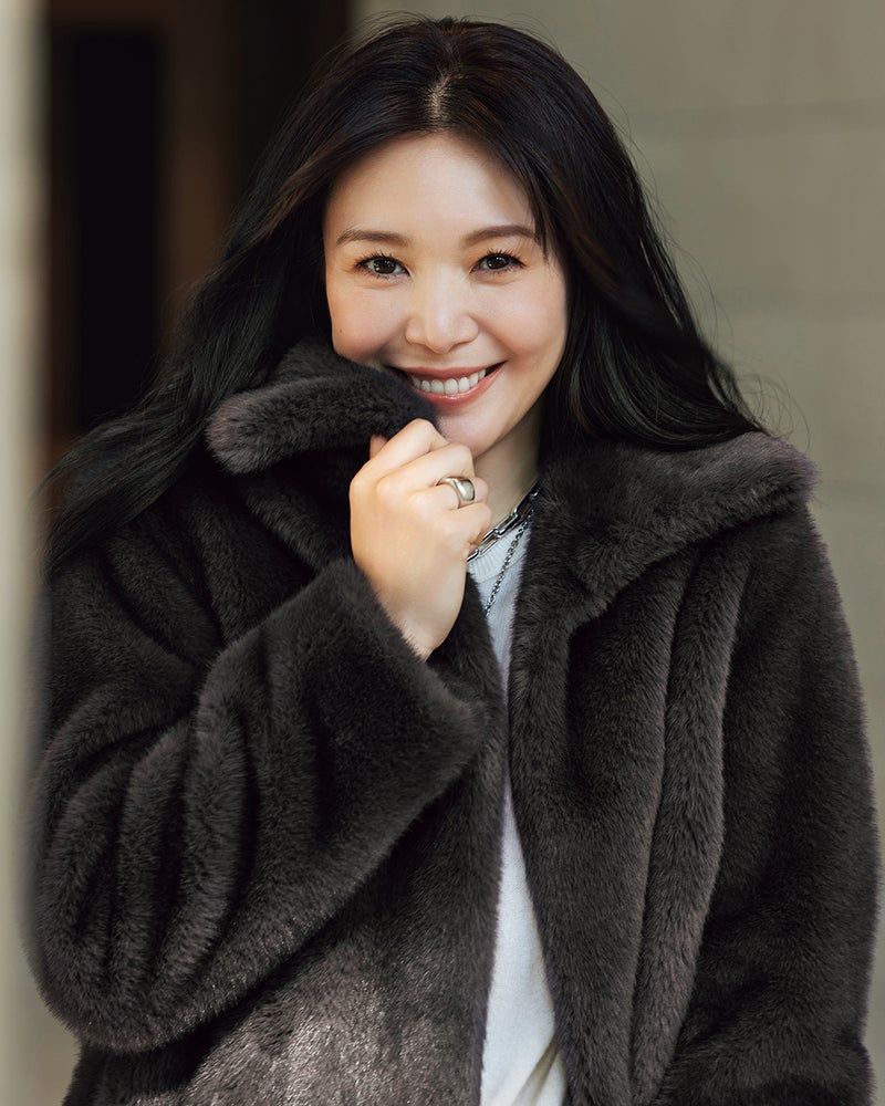 エコミンク・衿付きブルゾン 詳細画像 ダークグレー 1