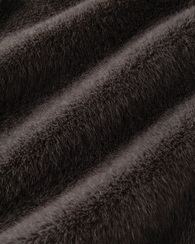 エコミンク・衿付きブルゾン 詳細画像 ダークグレー 6