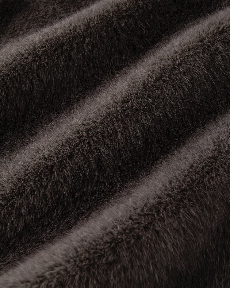 エコミンク・衿付きブルゾン 詳細画像 ダークグレー 6