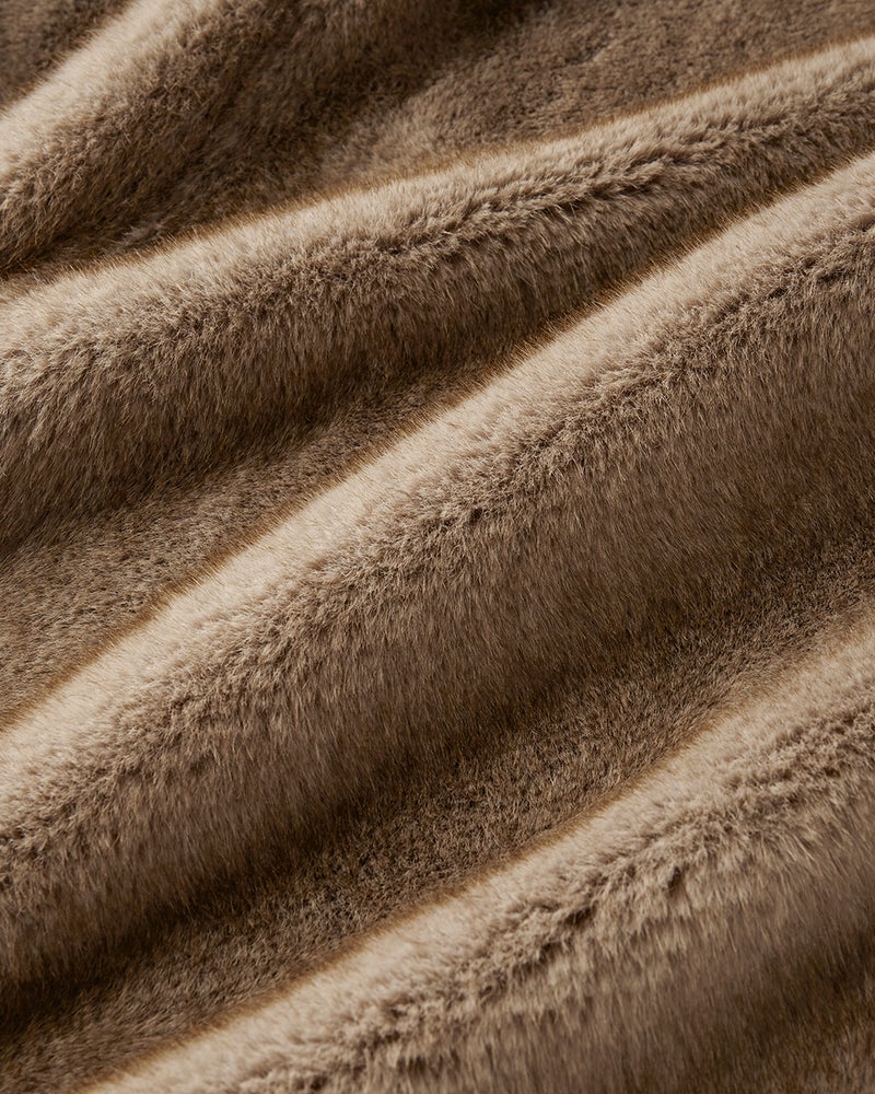 エコミンク・衿付きブルゾン 詳細画像 ブラウン 3