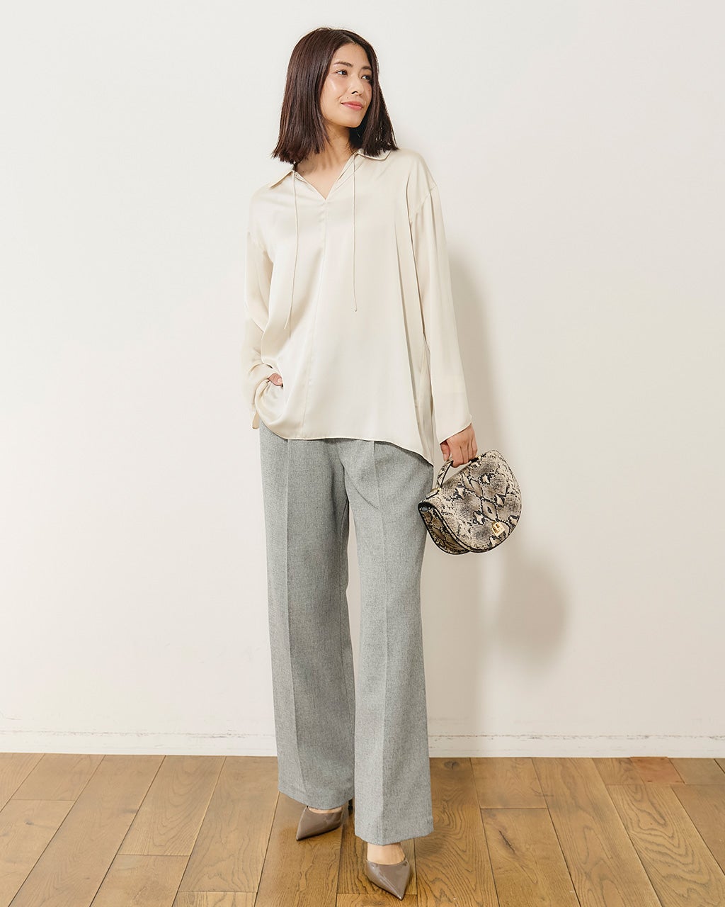 ヴィンテージサテン・スキッパーシャツ/DoCLASSE