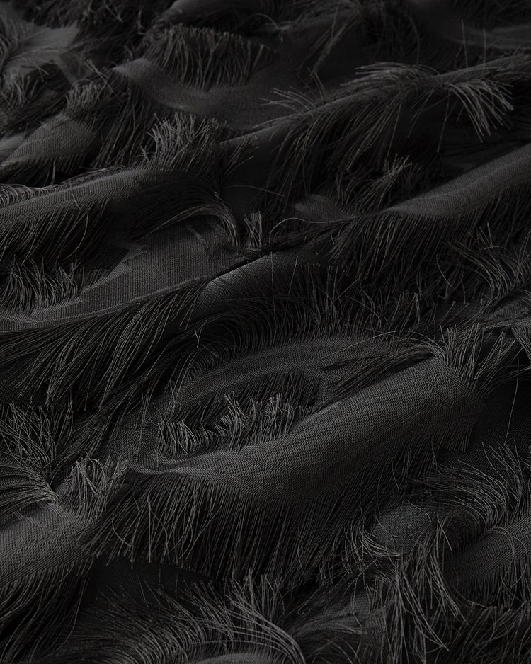 ドレープジャカード・フォルムブラウス 詳細画像 ブラック 9