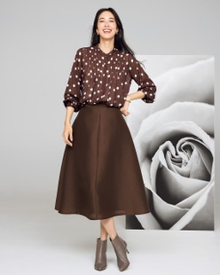 ダブルクロス・フレアスカート