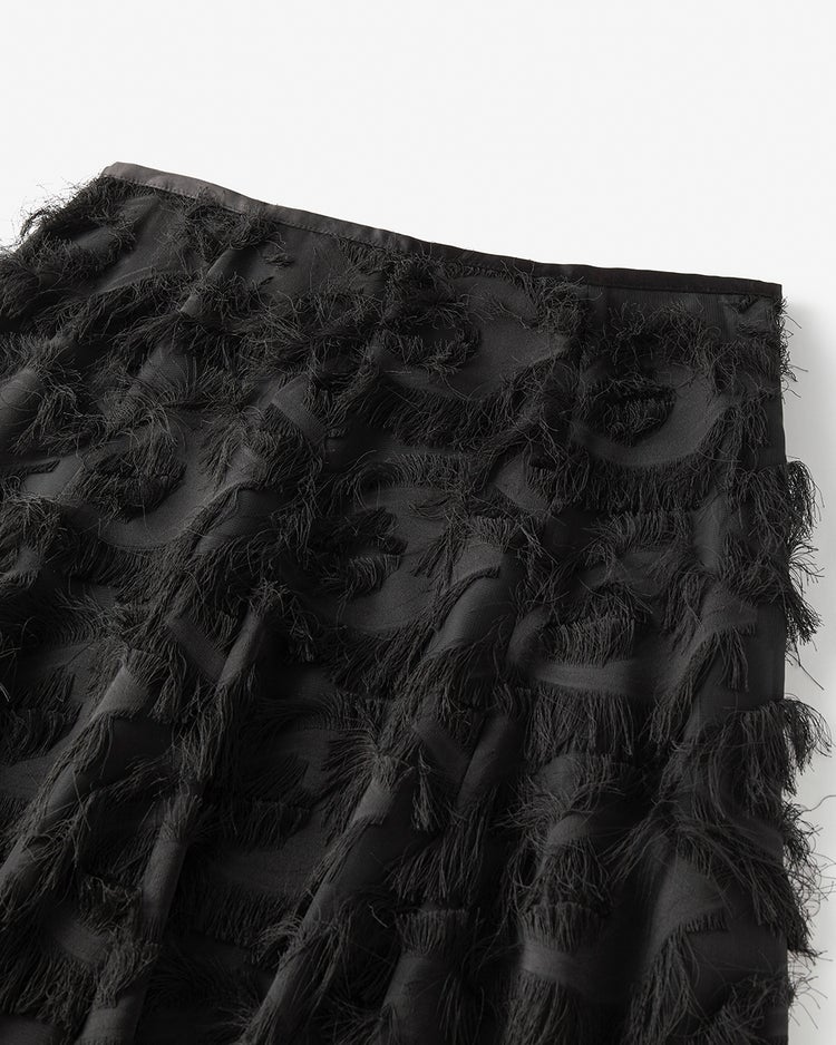 ドレープジャカード・Aラインスカート 詳細画像 ブラック 4