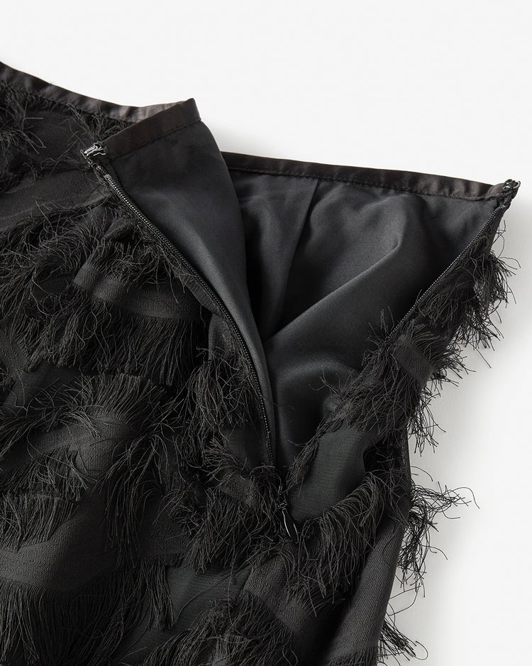 ドレープジャカード・Aラインスカート 詳細画像 ブラック 5