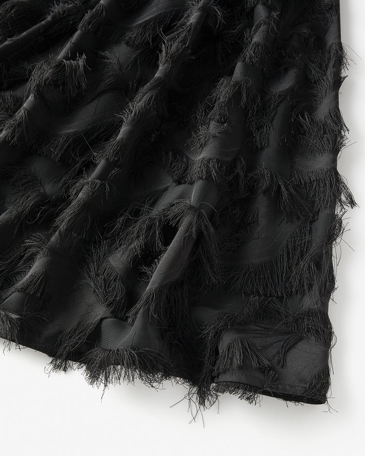 ドレープジャカード・Aラインスカート 詳細画像 ブラック 6