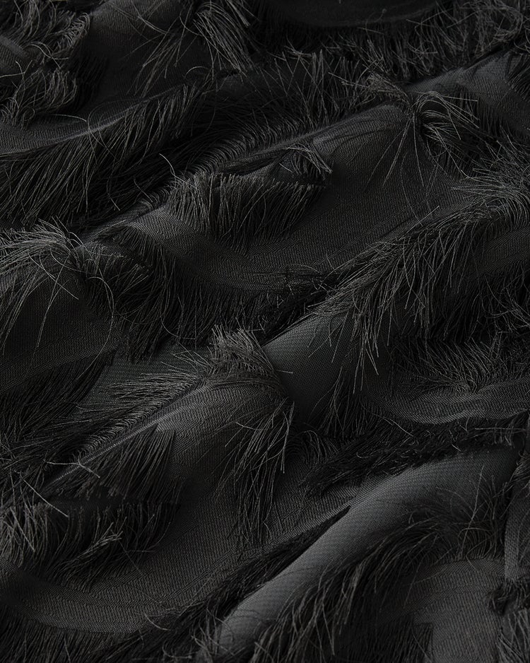 ドレープジャカード・Aラインスカート 詳細画像 ブラック 7