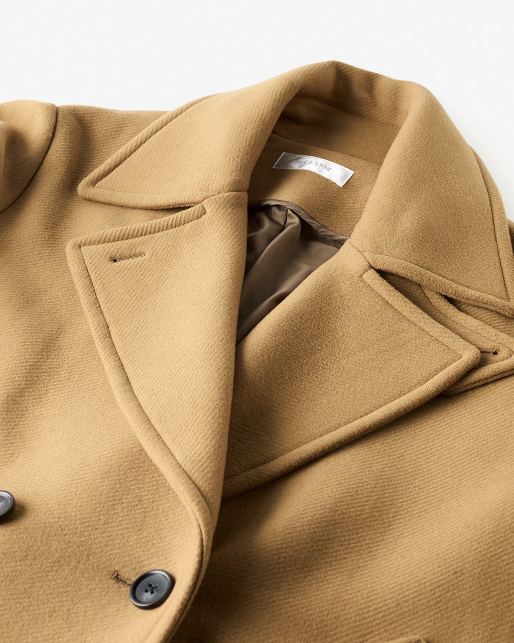 ウール混カルゼ・オーバーサイズピーコート/DoCLASSE