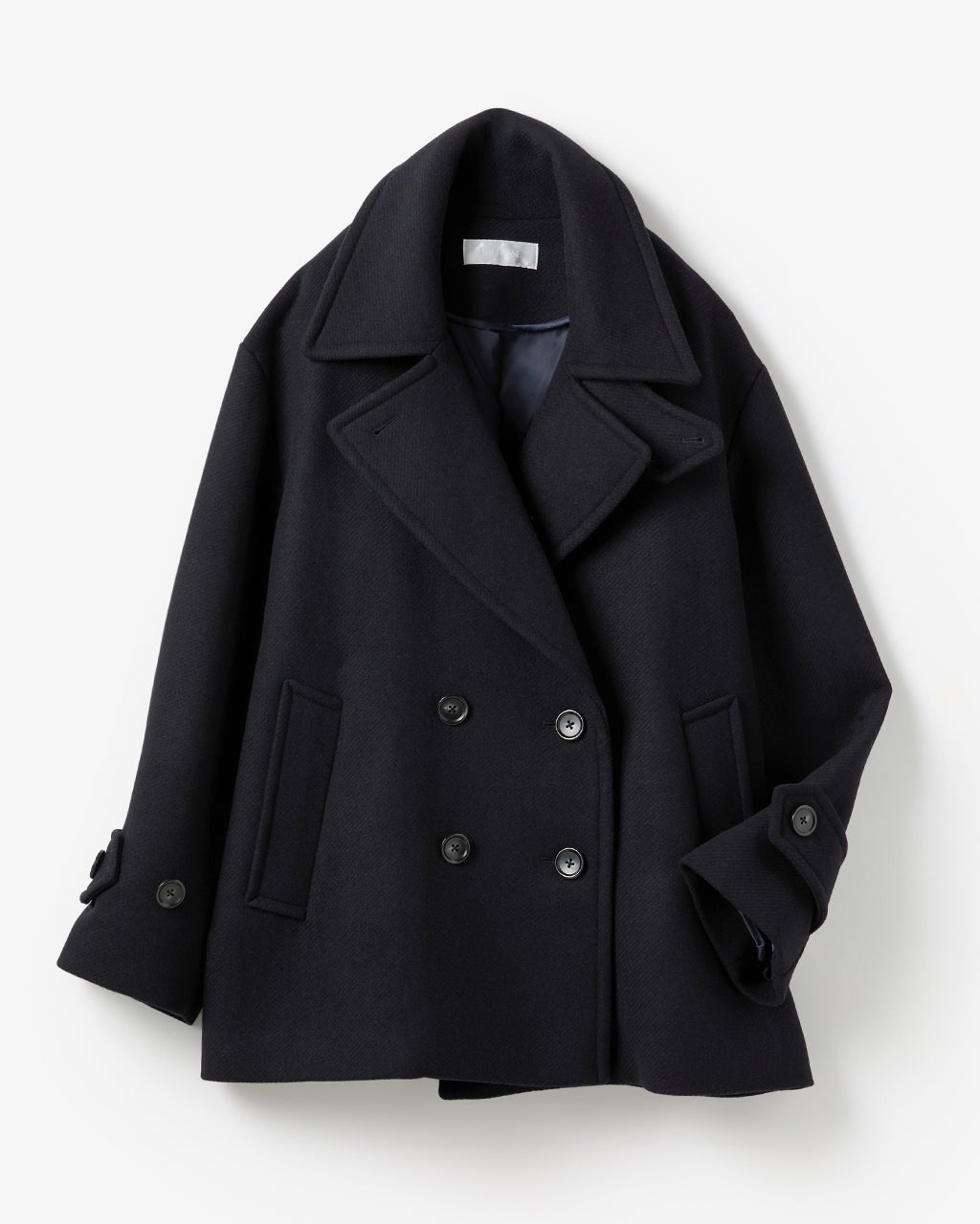 ウール混紡 オーバーサイズ ピーコート フリーサイズ ウール混カルゼ・オーバーサイズピーコート/DoCLASSE