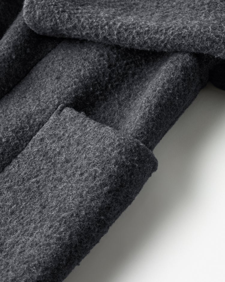 ストレッチウール・ショールカラーコート 詳細画像 グレー 9