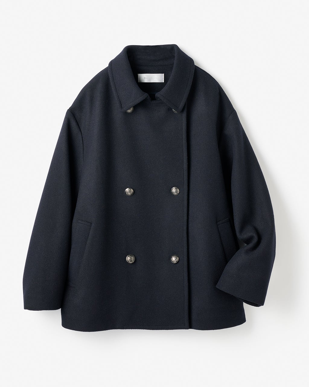 ウール混ボンディング・ピーコート/40代50代からのレディース