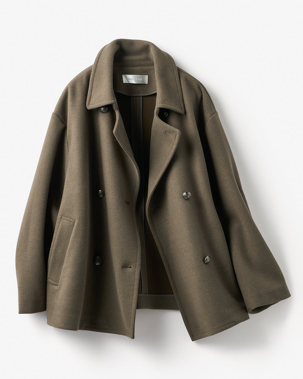 ウール混ボンディング・ピーコート/DoCLASSE