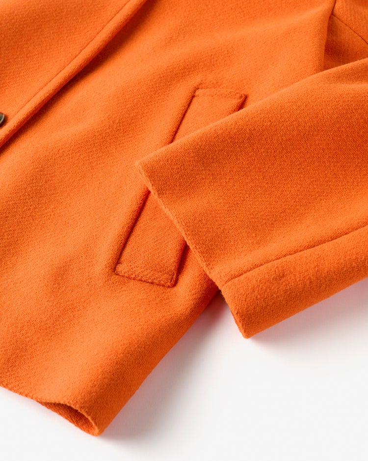 ウール混ボンディング・ピーコート 詳細画像 オレンジ 8