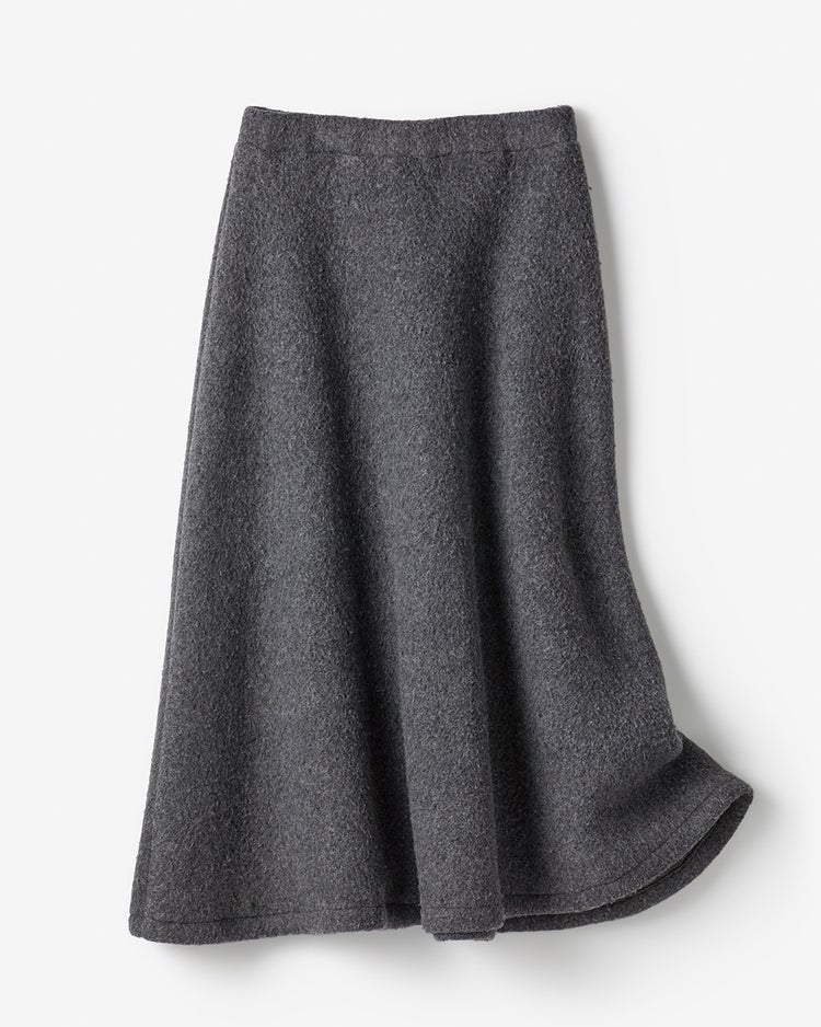 ストレッチウール・Aラインスカート 詳細画像 グレー 4
