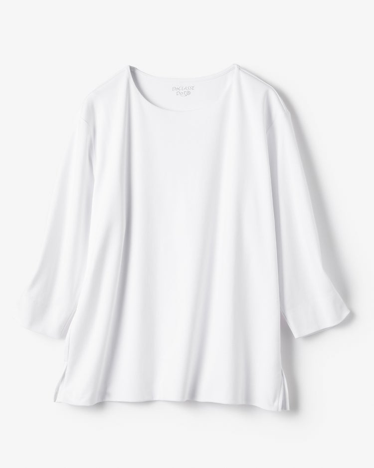 コンパクトフォルム／7分袖・ドゥクラッセTシャツ 詳細画像 ホワイト 5