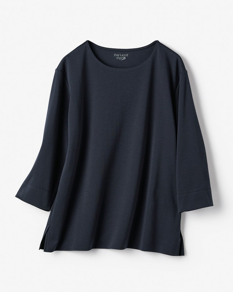 コンパクトフォルム／7分袖・ドゥクラッセTシャツ 詳細画像 ミッドナイトブルー 3