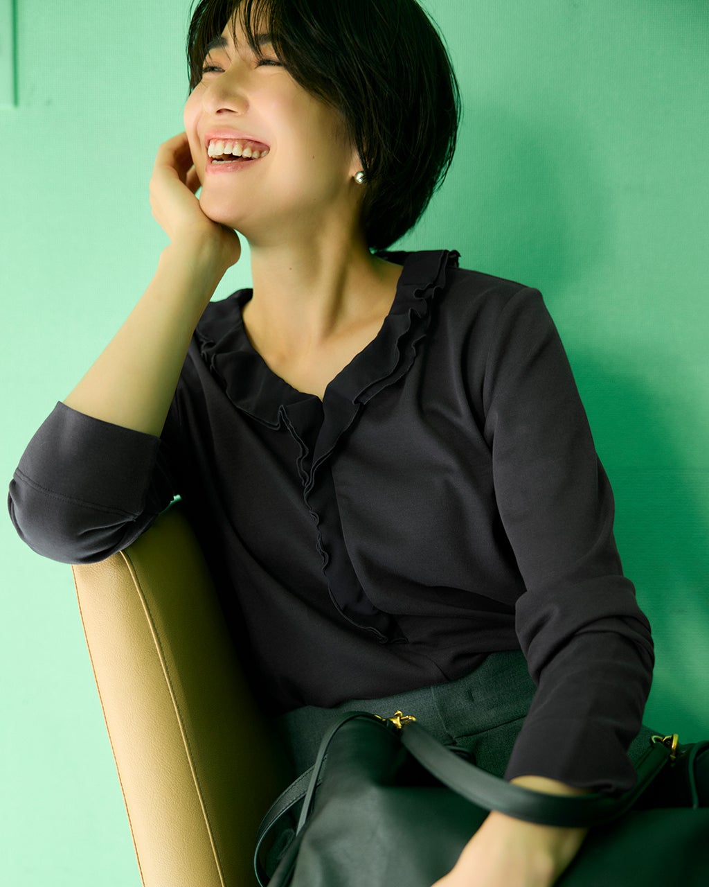 ウールフリルトップス tocco closet（トッコ クローゼット） ブラウス シャツ ラッフルフリル