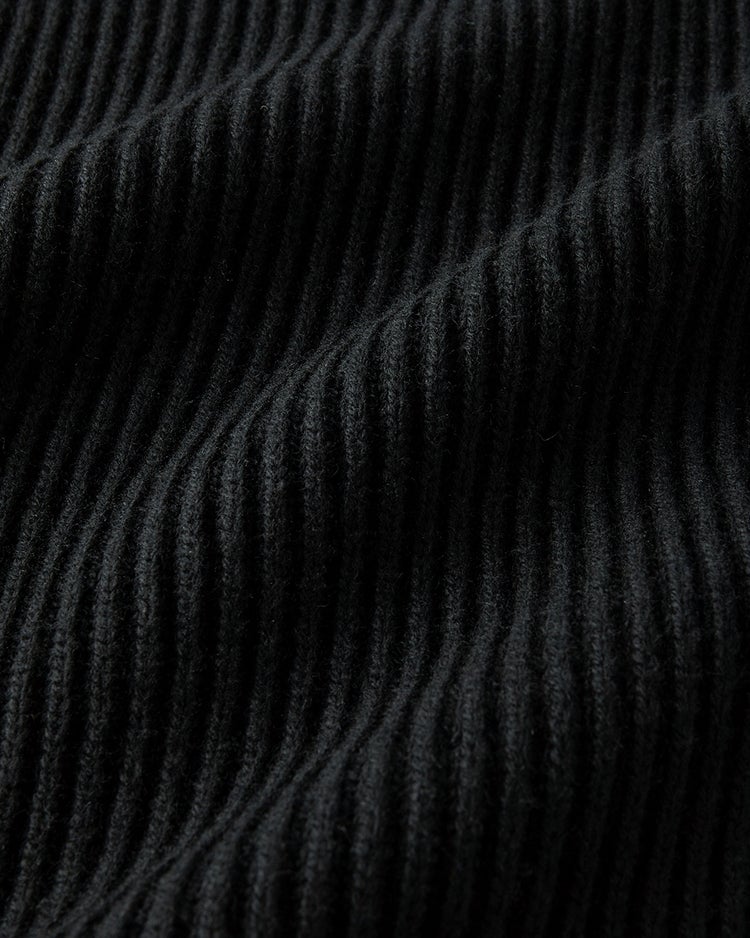 片畦編み・ショールカラーカーディガン 詳細画像 ブラック 8