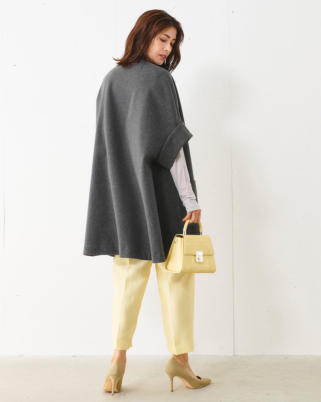 起毛ニードル・ポンチョコート/DoCLASSE