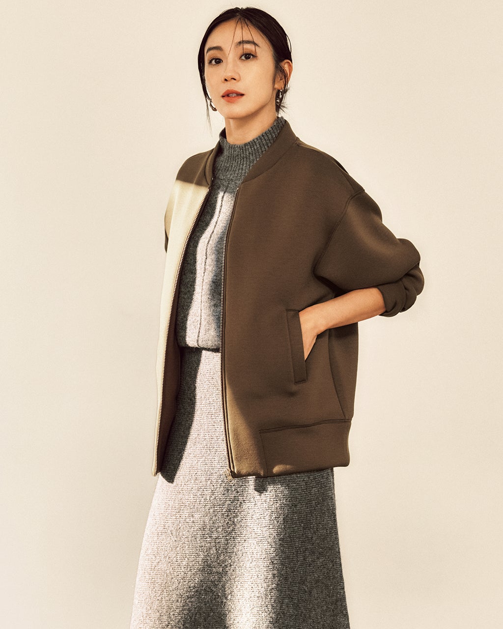 エアーライトフォルム・2WAYブルゾン/40代50代からのレディース