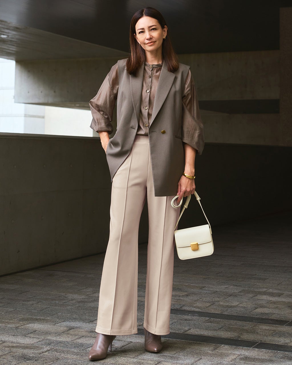 レディース セットアップ（ブラウン）一覧/40代50代からのファッション