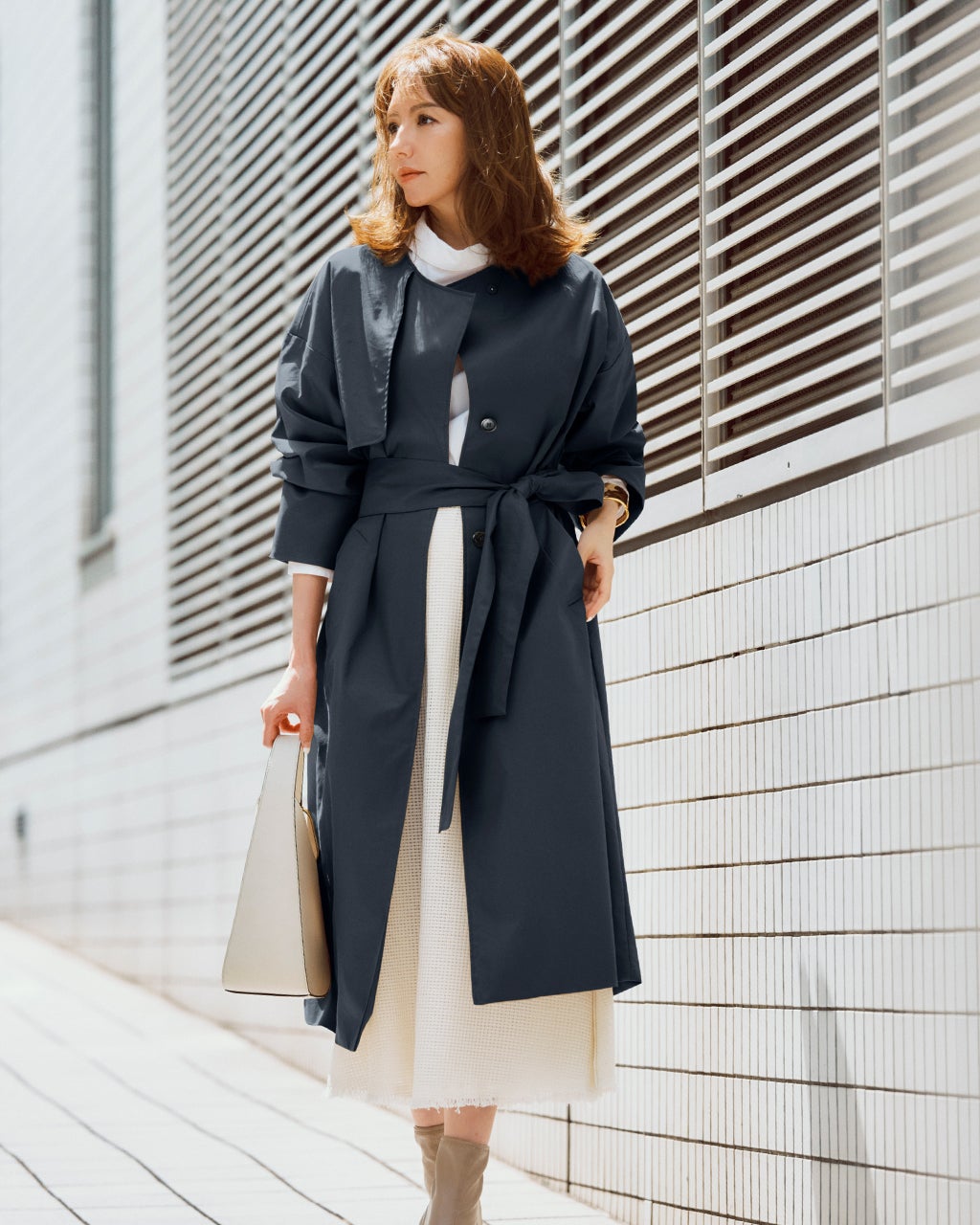 T*o様 MUSE ドゥーズィエムクラス ギャバ ノーカラー トレンチコート DEUXIEME CLASSE - レア✨新品✨ギャバノーカラーコート✨の通販